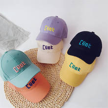 Summer Children Hat Candy Color Korean Letter Embroidery Baseball Cap Kids Cotton Snapback Boys Girls Sun Hat Hip Hop Caps 2024 - buy cheap