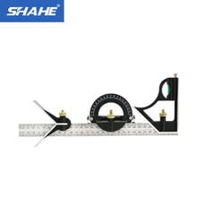 Shahe-Regla de Ángulo Cuadrado de ángulo multifunción de acero inoxidable, herramientas de medición, medidor de ángulo, 300mm, nuevo 2024 - compra barato