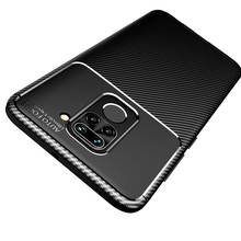 Capa de fibra de carbono para xiaomi, capa ultra fina, para redmi note 9, poco x3, redmi note 9, note 10 pro, note 10 2024 - compre barato