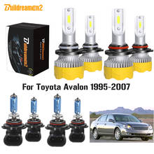 Buildreamen2 4 pieces feixe alto do farol do carro + baixo feixe conduziu o bulbo 12v do farol do halogênio para toyota avalon 1995-2007 2024 - compre barato