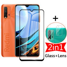 Vidrio protector de pantalla completa 2 en 1 para Xiaomi Redmi 9T 9A 9C Note 9 Pro Max T A C 9 s Mi9 SE, protectores de lente de cámara, película templada 2024 - compra barato