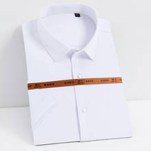 New Arrival 2020 Summer Men's Shirt Short Sleeved Bamboo Fiber No-Iron Man Formal Business Causal Slim Fit Shirt Brand DS382 2024 - buy cheap