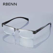 RBENN BRAND DESIGNER Anti Blue Light Men Reading Glasses Metal Frame Business Computer Reader for Male +1.0 1.5 2.0 2.5 2024 - buy cheap
