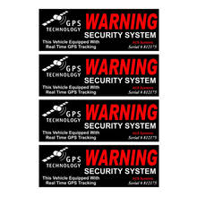 4 X GPS WARNING SECURITY SYSTEM Personality Reflective Car Sticker Waterproof Automobile Motorcycles Accessories,10cm*3cm 2024 - buy cheap