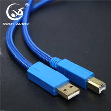 XSSH-cable de Audio de cobre puro chapado en oro, cable USB A macho A USB B macho, OFC, USB2.0 2024 - compra barato