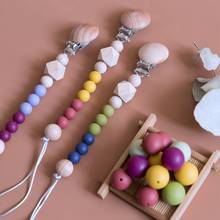 1PC  Baby Pacifier Clip Chain Wooden Holder Soother Pacifier Clips Personalized  Nipple Holder For Infant Nipple Bottle Clip 2024 - buy cheap