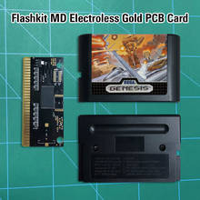 Herzog zwei-flashkit md electroless gold cartão pcb 16 bit md jogos cartucho para console megadrive genesis 2024 - compre barato