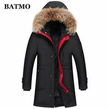 BATMO-chaquetas con capucha para hombre, chaquetas cálidas con Cuello de piel de mapache, plumón de pato blanco, talla grande, 2019, invierno, 80% 2024 - compra barato