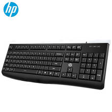 Проводная USB клавиатура HP K200, игровая офисная Оригинальная клавиатура Hewlett-Packard с 104 клавишами, черная клавиатура для ноутбука, компьютера, геймера 2024 - купить недорого