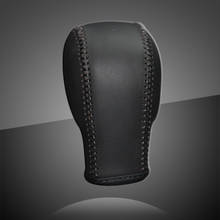 Genuine Leather Gear Knob Cover For Kia Borrego AT Car on The Gear Shift Knob Gear Stick Case PPC Gear Shift Collar 2024 - buy cheap