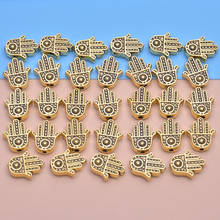 50Pcs/Lot Vintage Hamsa Hand Beads Charms Making Diy Cross SPacer Beads Findings For DIY Necklace Bracelet Jewelry Making 2024 - buy cheap