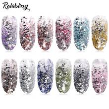 1 pot Holo Nail Glitter Powder for UV Gel Polish Nail Decorations Nail Dust Glitter Dipping Nail Art Powder DIY Nail Tips 2024 - buy cheap