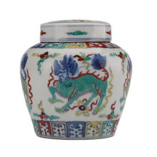 Chenghua doucai Tianzi pot,kylin pattern jar  Jingdezhen antique porcelain, Ming and Qing Dynasties, retro Chinese ornaments 2024 - buy cheap