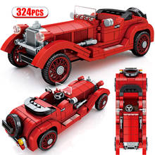 City Classic Vintage Car Model Building Blocks Mechanical Convertible Racing Vehicle Bricks Toys For Children 2024 - buy cheap