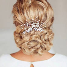Handmade Luxury Crystal Pearl Bridal Hair Vine Rhinestone Wedding Hair Comb Clip Bride Head Piece For Women Prom jewelry 2024 - buy cheap