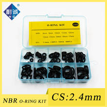 Anillo de goma NBR de 2,4mm de grosor, conjunto surtido de juntas tóricas de sellado de nitrilo 2024 - compra barato