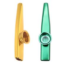 Kazoo металлический алюминиевый сплав с 5 подарками диафрагма для флейты для детей любителей музыки, золотой и зеленый (2 комплекта) 2024 - купить недорого
