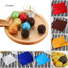 100pcs/lot Aluminum Foil Chocolate Wrapping Tin Paper 8*8cm 10 Colors Candy Wrapping Tin Paper DIY Party Supplies 2024 - buy cheap