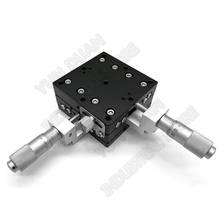 60*60mm XY Axis 2.5" Trimming Station Manual Displacement Platform Cross Roller Guide Way Linear Stage Sliding Table LY60-C 2024 - buy cheap