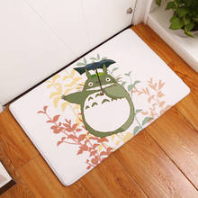 Cartoon Totoro Floor Entrance Doormat Flannel Plush Anti Slip Living Room Carpet Absorbent Kitchen Rug Home Decor Bath Mat 2024 - buy cheap