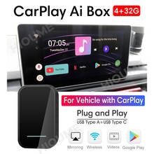 For Apple CarPlay Android AI Box 4+32G Wireless MirrorLink Multimedia Box for Audi A3 A4 A4 A6 A7 A8 Q5 Q7 Q8 RS R8 TT 2017-2020 2024 - buy cheap