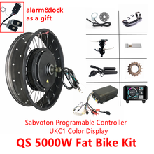 Fat Bike Kit 150mm dropout QS 72v 5000W with Alarm&Lock Brushless Hub Motor Electric Fat Bike Ebike Conversion Kit fit SUPER73 2024 - buy cheap
