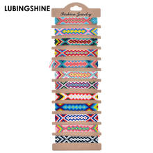 12pcs/set Handmade Braided Tibetan Bracelet Retro Ethnic Colorful Adjustable Woven Wide Bracelets For Women Men Cuff Jewelry 2024 - buy cheap