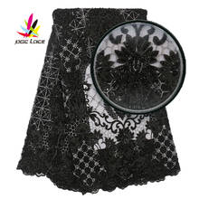 Nigerian Mesh Fabrics Africa Dry Lace High Quality Embroidered Tulle Lace 2019 French Tulle Handmade Beaded Fabric XZ2897B 2024 - buy cheap