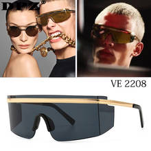 Gafas de sol cuadradas sin montura para hombre y mujer, anteojos de sol unisex de gran tamaño, estilo Vintage, planas, con UV400, 2020 2024 - compra barato