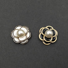 10 PCS 23x24mm Metal Alloy Drops Glaze Enamel Imitation Pearl Flowers DIY Hand Made Accessories For Jewelry Making 2024 - buy cheap