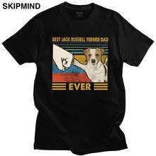 Retro Best Jack Russell Terrier Dad Ever T Shirt for Men Short Sleeve Dog Lover Summer T-shirt Soft Cotton Tee Merchandise Gift 2024 - buy cheap