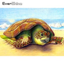 Алмазная мозаика с изображением морской черепахи, вышивка крестиком, картина с животными, квадратная вышивка для рукоделия 2024 - купить недорого
