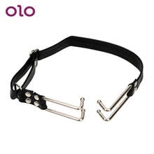 OLO Mouth Gag Oral Leather Open Hook Plug Bite Couples Flirt Fetish SM Bondage Erotic Sex Products Toys Harness Adult Games 2024 - buy cheap