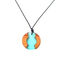 Retro crafts pendant necklace featuring men and women fashionable ancient wood resin gift jewelry necklace 2024 - buy cheap