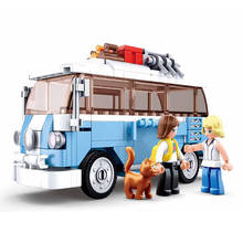 227Pcs MINI Bus Model Educational Building Blocks Toys For Boys and Girls DIY Birthday Gift Small Bricks Sluban 0707 Compatible 2024 - buy cheap