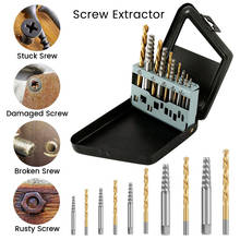 10pc Screw Extractor Cobalt Left Hand Drill Bit Set Broken Bolt Damaged Screw Extractor Set with Metal Case To Collect The Tools 2024 - buy cheap