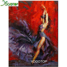 Spanish art diamond painting cross stitch square diamond embroidery woman dancer diy mosaic embroidered pictures Mosaic YY2884 2024 - buy cheap
