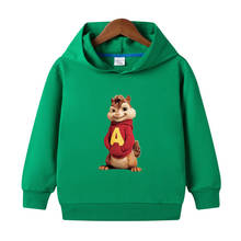 Children Sweatshirts Spring Clothes Boys Long Sleeve Hoodies Girl Clothing Kids Hooded Alvin and the Chipmunks Tops Baby Costume 2024 - buy cheap