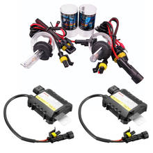 Kit de balastro fino, xenon h7, 35w/55w, conjunto com lâmpadas hid 12v, h1 h3 h11, 4300k, 6000k, para substituição, lâmpada de halogênio