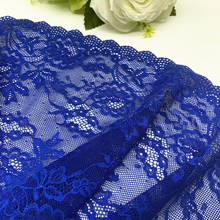 3y/lot 23cm Stretch Elastic Lace Fabric Navy Blue DIY Crafts Sewing Supplies Accessories For Bikini Underware Dress Lace Trim 2024 - buy cheap