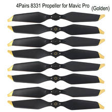 Hélices para mavic pro platina, 4 pares de baixo ruído 8331, lançamento rápido, para dji mavic pro, acessórios lâminas adereço (dourado/prata) 2024 - compre barato