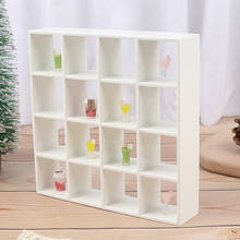 1Pc 1: 12 Dollhouse Miniature White Wood Storage Rack 16 Grid Shelves Doll House Decor 2024 - buy cheap