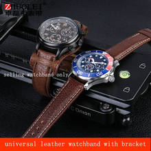 Leather watch band with tray universal style suitable for men and women watch band 18mm 20mm 22mm 24mm strap 24 * 16mm watchband 2024 - buy cheap