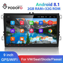 Podofo Android 8.1 Bluetooth Car Radio 9'' 2 Din Mirror Link WIFI GPS MP5 Multimedia Player FM Car Stereo Rear Camera Autoradio 2024 - buy cheap