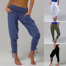 2021 Fall Summer Women High Waist Harem Pants Y2k Leggings Baggy Aladdin Boho Pants Jogger Pants Indie Solid Trousers Pure Pants 2024 - buy cheap