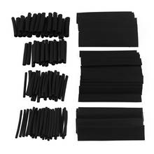 127pcs Heat Shrink Tubing 7.28m 2:1 Black Tube Car Cable Sleeving Assortment Wrap Wire Kit with Polyolefin Tube 2024 - buy cheap