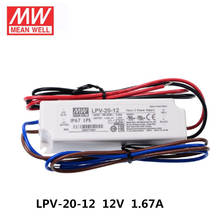 Mean Well Switching power supply Lpv-20 20w 5v 12v 15v 24v Constant voltage waterproof Plastic LED Driver Ip67 ac dc meanwell 2024 - buy cheap