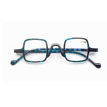 Gafas de lectura cuadradas Retro para hombre y mujer, lentes de lectura portátiles de PVC azul, a la moda, cómodas, antifatiga, Marco para hipermetropía 2024 - compra barato