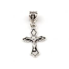 20Pcs/Lot  Jesus Christ Cross Dangle Charm Big Hole Beads Fit European  Bracelet  Jewelry 17.5x43mm A-267a 2024 - buy cheap