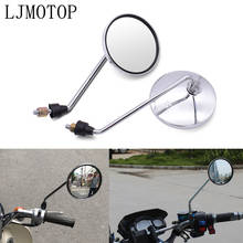 motorcycle mirror rearview Side Mirror round mirror 8mm/10mm For Yamaha YQ50 Aerox MBK Nitro xt600 nvx155 aerox155 nvx aerox 155 2024 - buy cheap